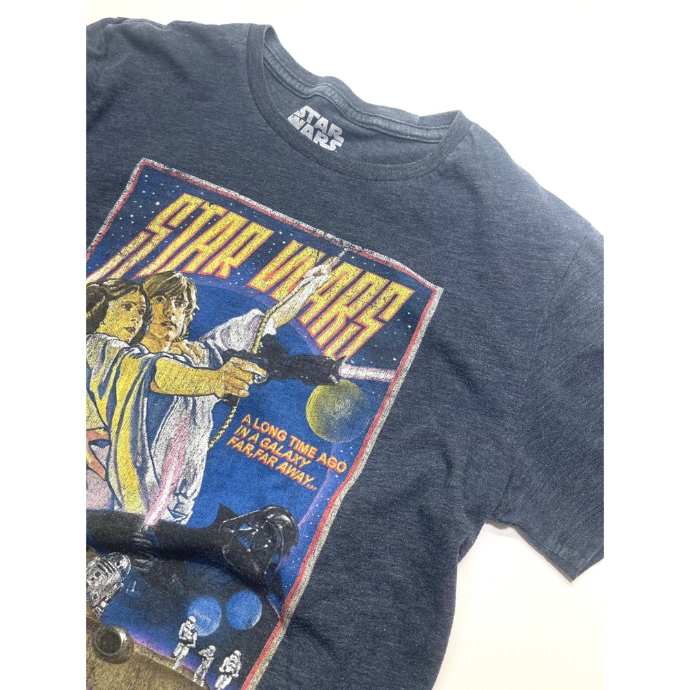 Star Wars Fifth Sun Mens Small Ink Blue Heather Vintage Poster Graphic Tee 0468
